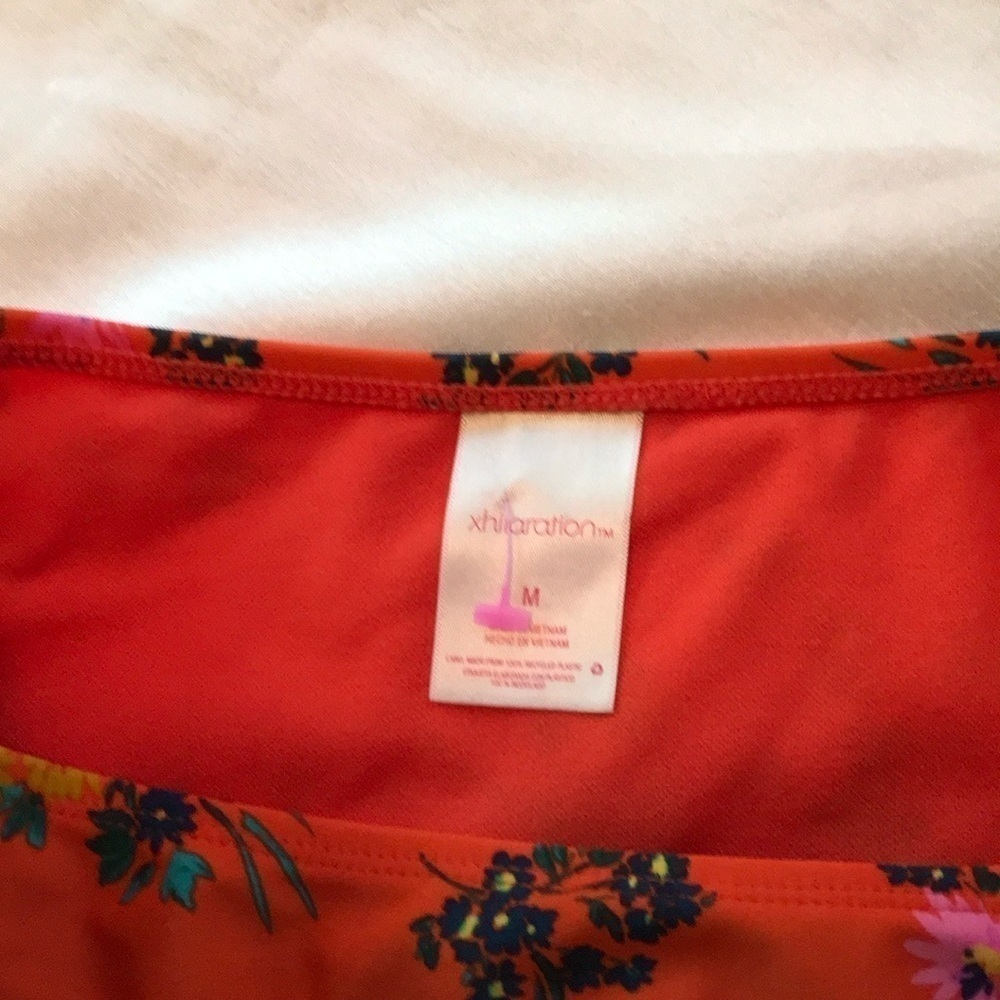 Xhilaration Orange Print Bikini Bottoms Medium - Picture 3 of 5